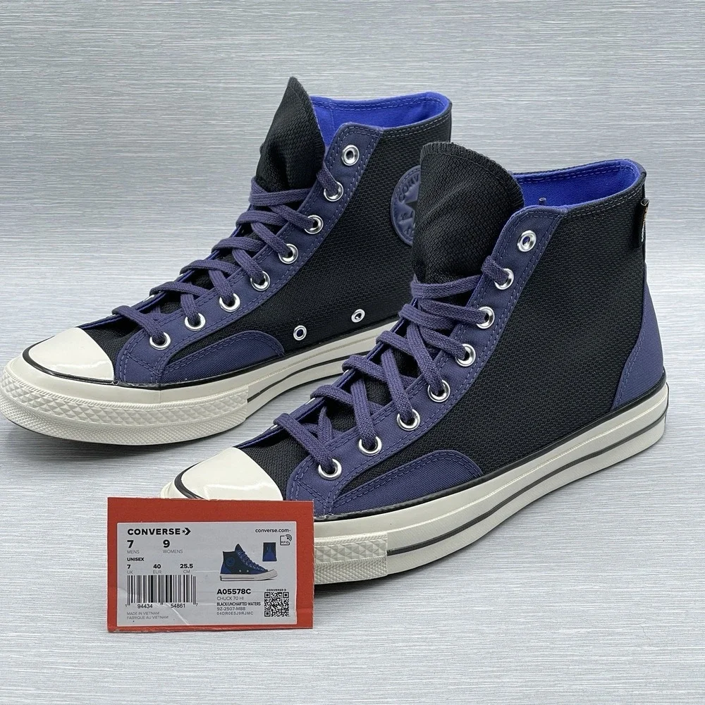 Converse Chuck 70 Men's 7 Sneakers Black Blue Utility Cordura Women's 9 A05578C